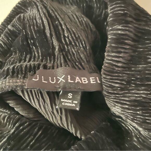 JLuxLabel Black Textured Turtleneck Wired Under-Bust Crop Top Size S EUC - Picture 5 of 13